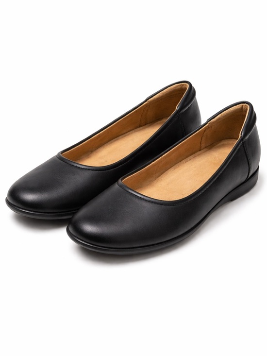 Naturalizer Shoes - Naturalizer Flexy Leather Flats Black Size 8 M Comfort Slip On Ballet Shoes